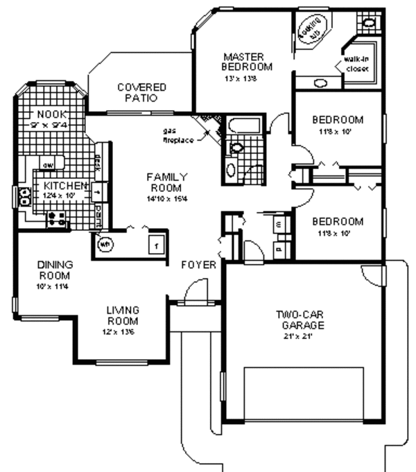 House Blueprint - Ranch Floor Plan - Main Floor Plan #18-116