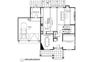 Floor Plan - Main Floor for Traditional House Plan #497-20 - 3 bed, 2.5 bath