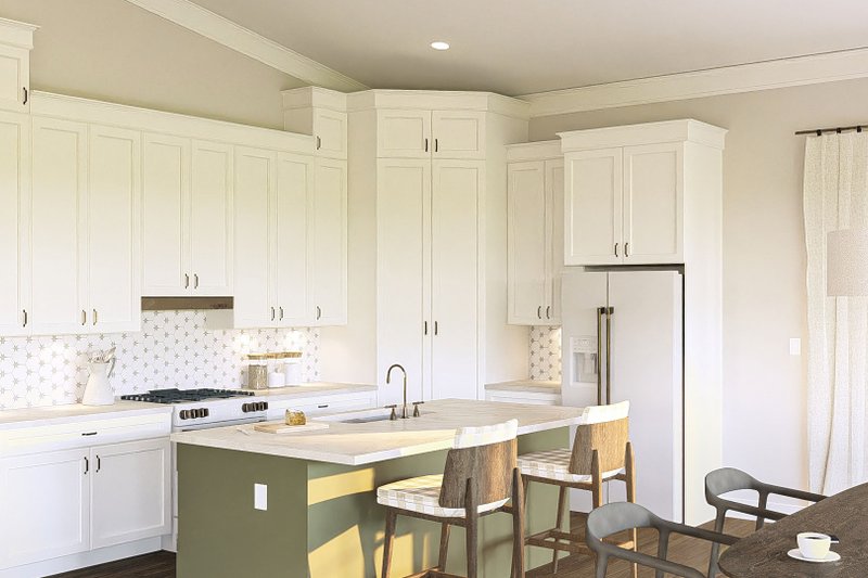 House Blueprint - Interior - Kitchen for Modern House Plan #455-495 - 3 bed, 2 bath