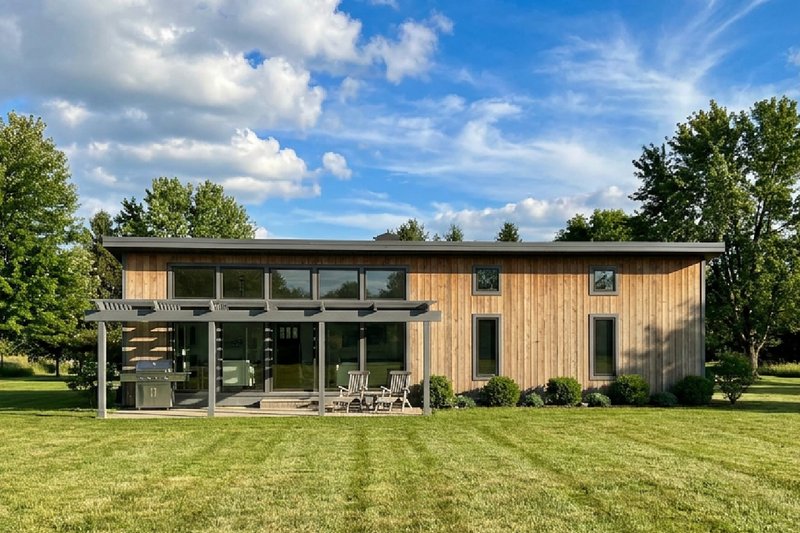 Dream House Plan - Exterior - Rear Elevation for Contemporary House Plan #126-306 - 4 bed, 2 bath