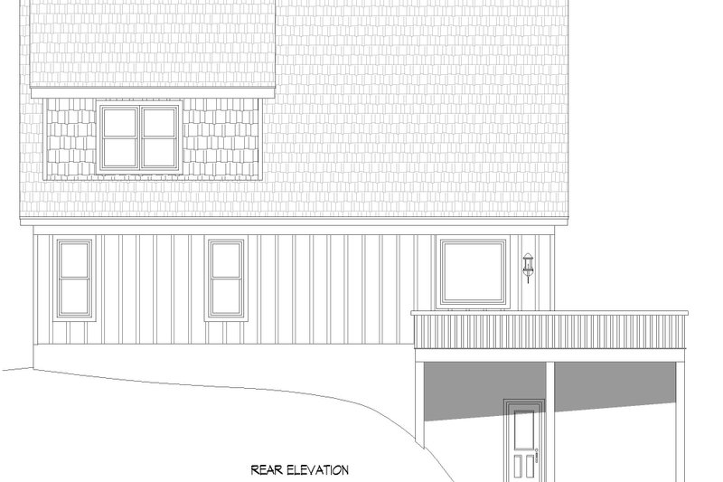 Architectural House Design - Exterior - Rear Elevation for Southern House Plan #932-846 - 3 bed, 2.5 bath