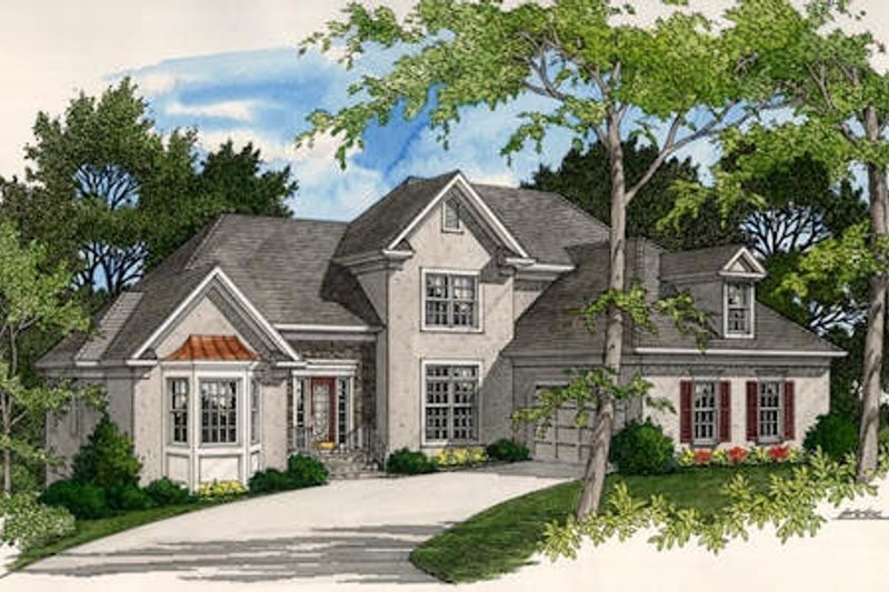 Dream House Plan - European Exterior - Front Elevation Plan #56-174