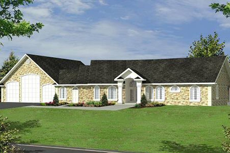 Dream House Plan - Ranch Exterior - Front Elevation Plan #117-563