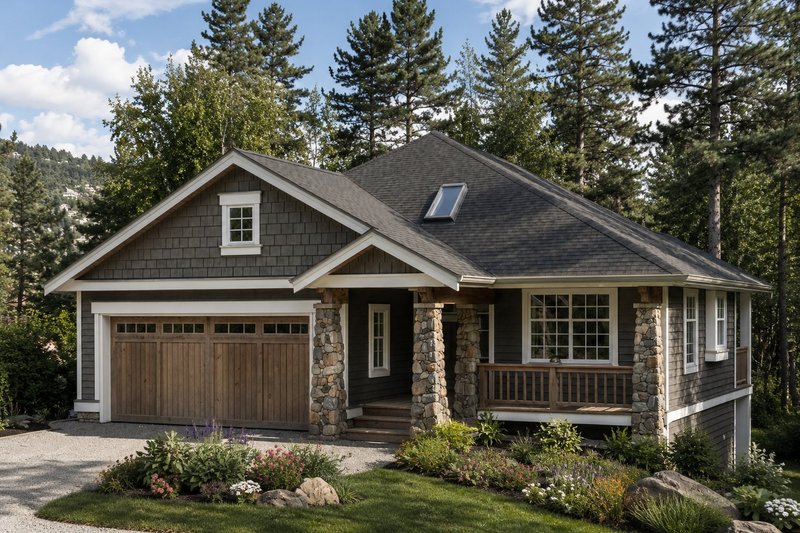 House Design - Exterior - Front Elevation 2 for Craftsman House Plan #1100-147 - 2 bed, 2 bath