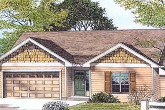 Exterior - Front Elevation for Craftsman House Plan #53-109 - 3 bed, 2 bath