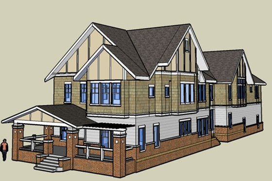Exterior - Front Elevation for Tudor House Plan #503-1 - 5 bed, 5 bath