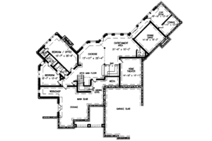 Floor Plan - Lower Floor for Traditional House Plan #54-149 - 4 bed, 4 bath