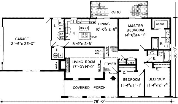 Mediterranean Floor Plan - Main Floor Plan #312-113