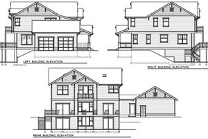 Exterior - Rear Elevation for Craftsman House Plan #100-504 - 5 bed, 3 bath