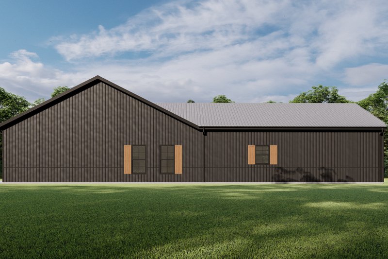 Home Plan - Exterior - Rear Elevation for Barndominium House Plan #1092-69 - 2 bed, 2 bath
