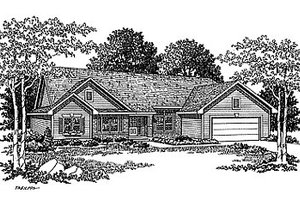 Traditional Exterior - Front Elevation Plan #70-196