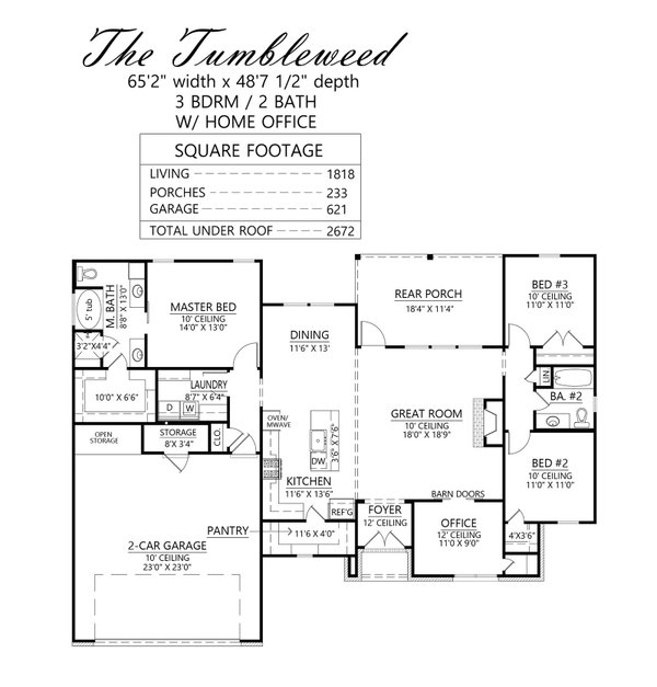Farmhouse Floor Plan - Main Floor Plan #1074-68
