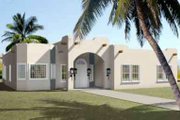 Adobe / Southwestern Style House Plan - 3 Beds 2 Baths 1959 Sq/Ft Plan #1-1386 