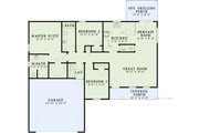 Southern Style House Plan - 3 Beds 2 Baths 1210 Sq/Ft Plan #17-538 