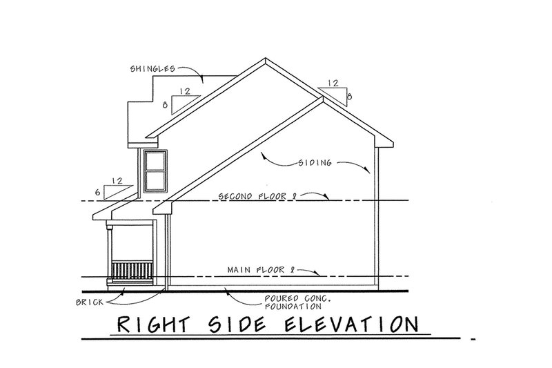 Architectural House Design - Exterior - Other Elevation 2 for Traditional House Plan #20-1797 - 4 bed, 4 bath