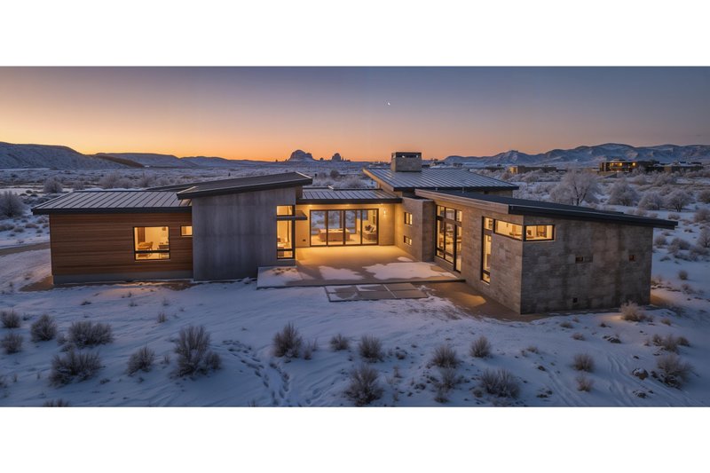 Home Plan - Exterior - Rear Elevation for Modern House Plan #892-47 - 3 bed, 3.5 bath