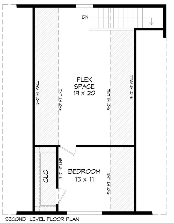 Southern Floor Plan - Upper Floor Plan #932-831