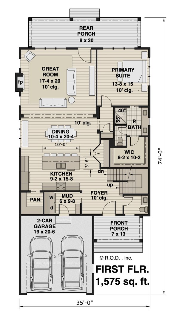 Farmhouse Floor Plan - Main Floor Plan #51-1262