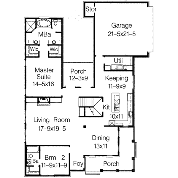 House Design - Southern Floor Plan - Main Floor Plan #15-270