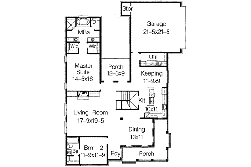 Dream House Plan - Floor Plan - Main Floor for Southern House Plan #15-270 - 4 bed, 4 bath