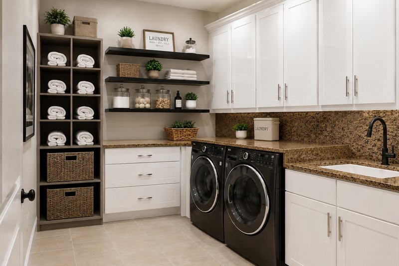 Home Plan - Interior - Laundry for Traditional House Plan #928-23 - 5 bed, 4.5 bath