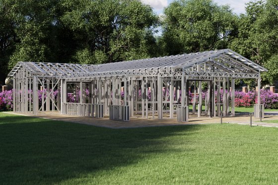 Exterior - Front Elevation 7 for Craftsman House Plan #1106-95 - 2 bed, 2 bath