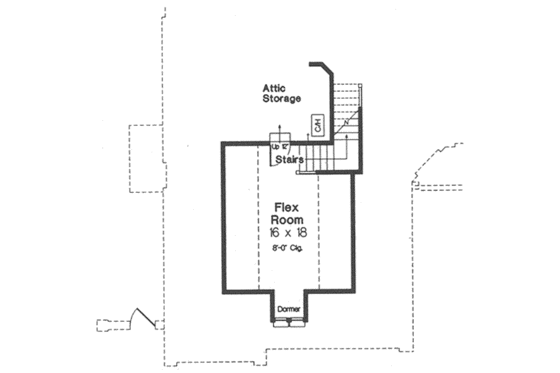 Floor Plan - Other Floor for European House Plan #310-318 - 3 bed, 2.5 bath