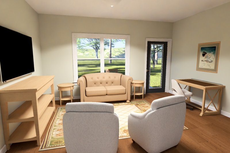 Home Plan - Interior - Family Room for Cottage House Plan #513-2491 - 2 bed, 2.5 bath