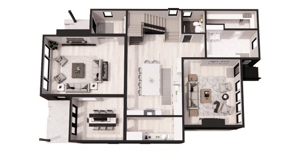 Modern Floor Plan - Main Floor Plan #51-1281