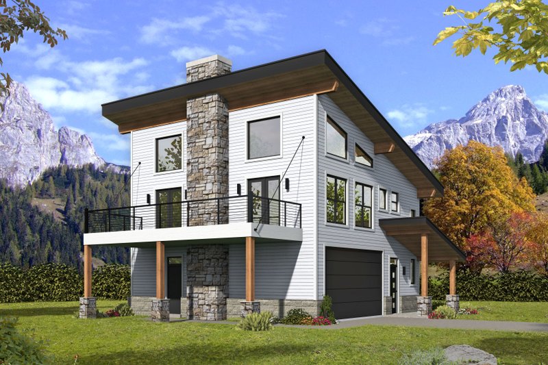 House Design - Modern Exterior - Front Elevation Plan #932-373
