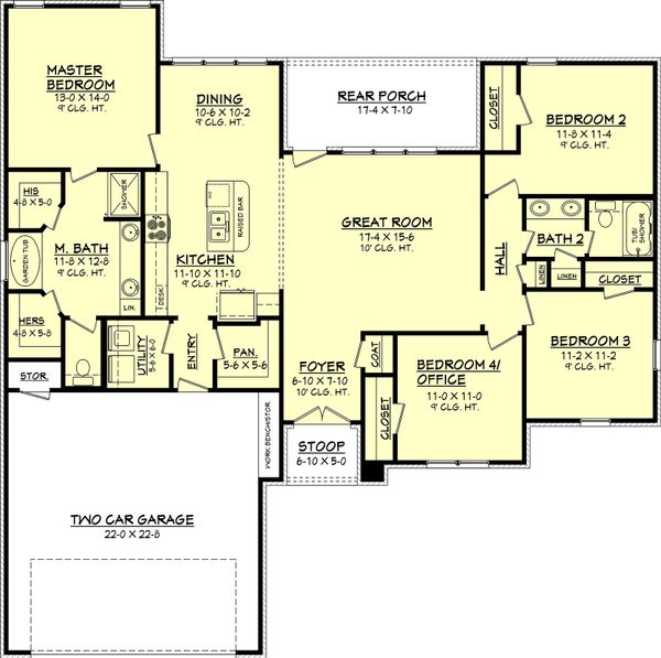 Home Plan - European Floor Plan - Main Floor Plan #430-68