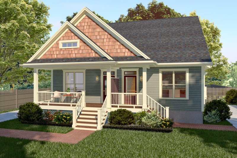 Home Plan - Bungalow Exterior - Front Elevation Plan #79-362