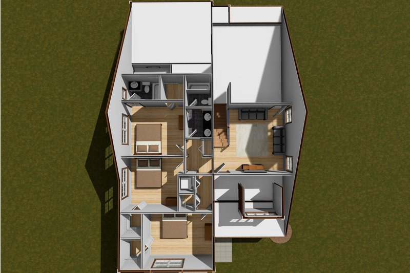 Architectural House Design - Floor Plan - Upper Floor 1 for Cottage House Plan #513-2274 - 4 bed, 3.5 bath