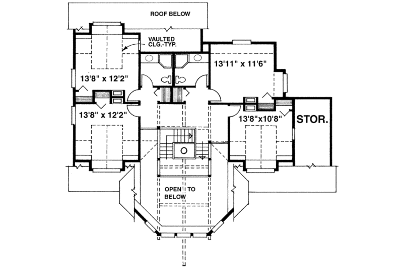 Architectural House Design - Floor Plan - Upper Floor House Plan #118-104 - 6 bed, 3 bath