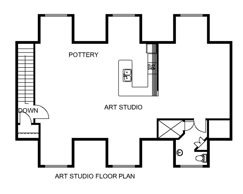 Floor Plan - Upper Floor for Traditional House Plan #117-1108, 1 bath