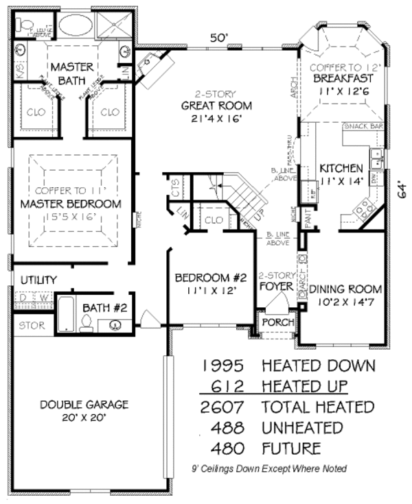 European Floor Plan - Main Floor Plan #424-337