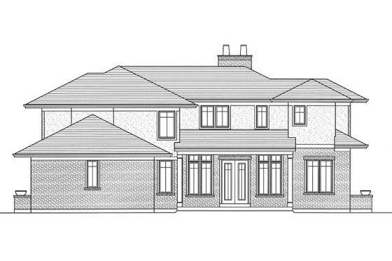 Exterior - Front Elevation 3 for Traditional House Plan #46-870 - 4 bed, 3.5 bath