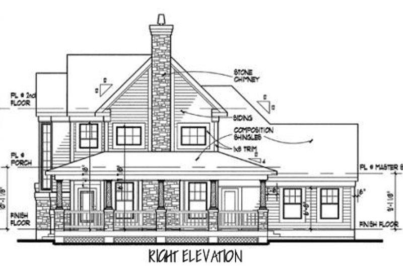 Architectural House Design - Exterior - Other Elevation 1 for Country House Plan #120-148 - 3 bed, 3 bath