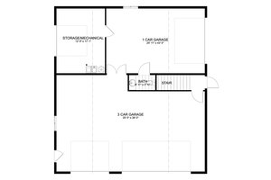 Floor Plan - Main Floor for Barndominium House Plan #1060-82 - 1 bed, 2 bath
