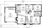 Ranch Style House Plan - 3 Beds 1 Baths 1300 Sq/Ft Plan #25-1095 