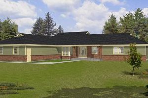 Ranch Exterior - Front Elevation Plan #112-142