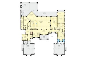 Floor Plan - Main Floor for Contemporary House Plan #930-513 - 5 bed, 5.5 bath