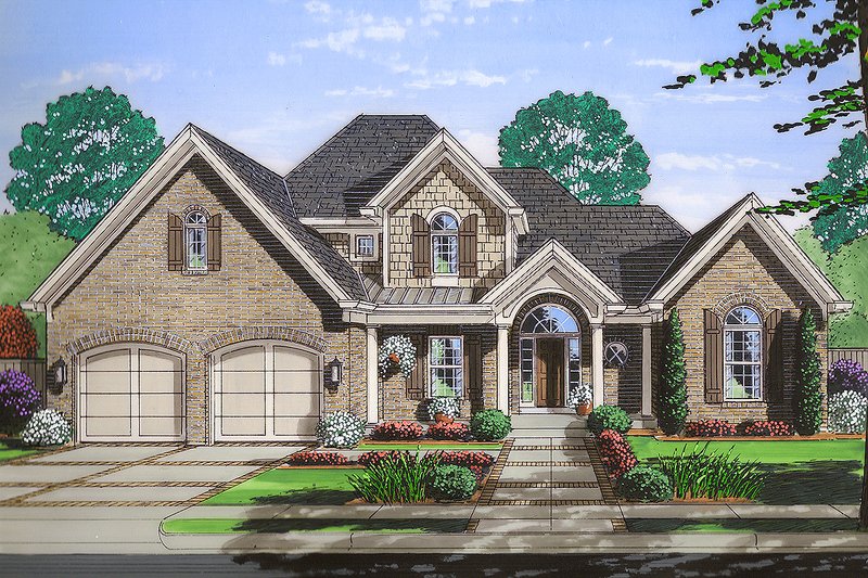 Dream House Plan - Traditional Exterior - Front Elevation Plan #46-869