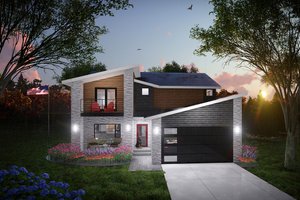 Modern Exterior - Front Elevation Plan #70-1503