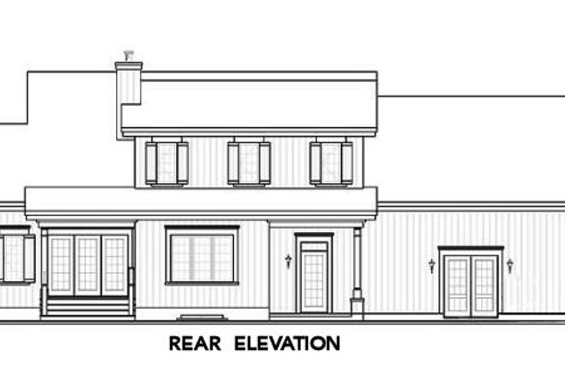 Dream House Plan - Exterior - Rear Elevation for Farmhouse House Plan #23-729 - 3 bed, 2.5 bath