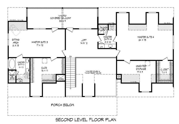 Architectural House Design - Country Floor Plan - Upper Floor Plan #932-207