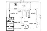 Traditional Style House Plan - 4 Beds 3 Baths 2529 Sq/Ft Plan #1-1475 