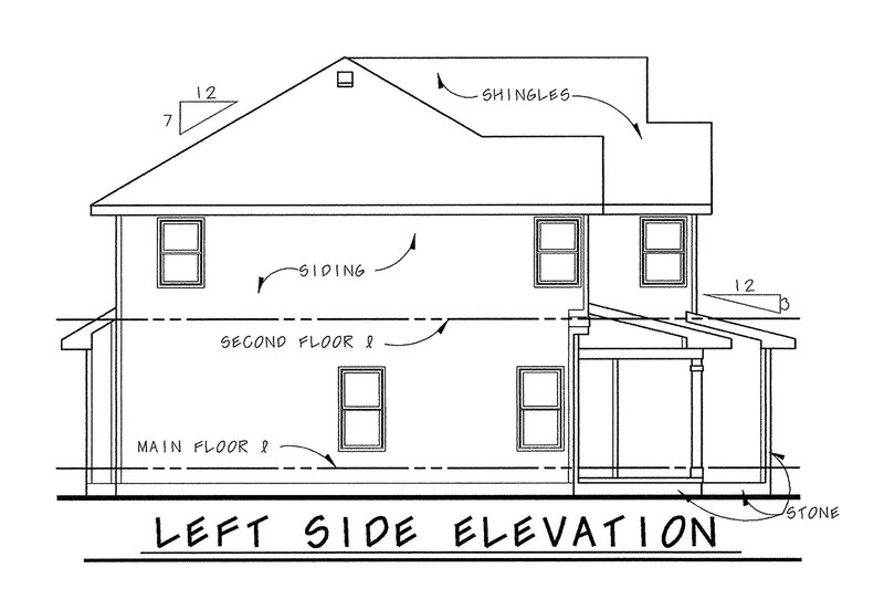 Home Plan - Exterior - Other Elevation for Bungalow House Plan #20-1770 - 4 bed, 3 bath
