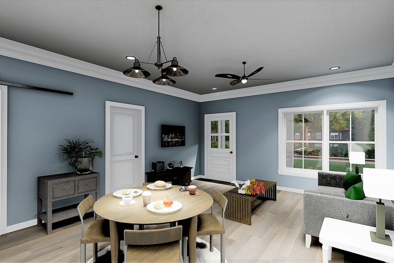 Architectural House Design - Interior - Family Room 2 for Farmhouse House Plan #44-224 - 3 bed, 2 bath