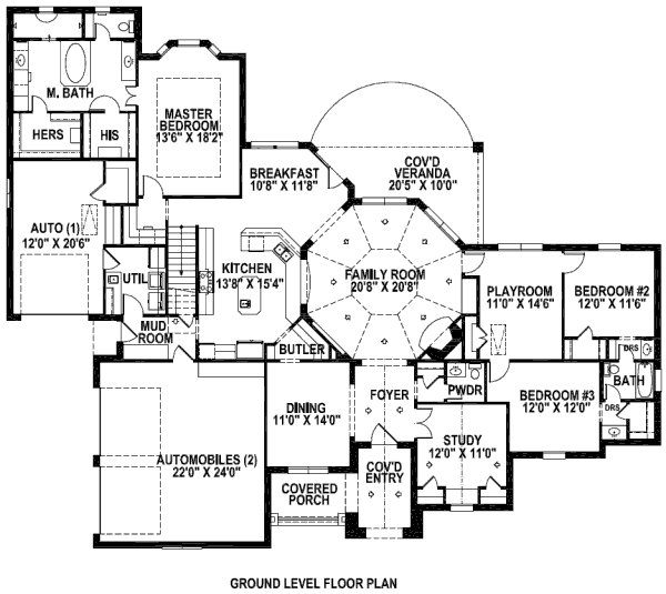 European Floor Plan - Main Floor Plan #141-219
